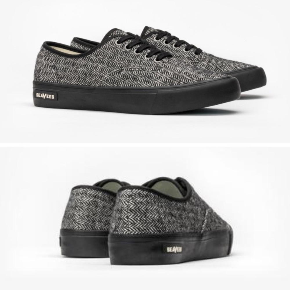 SeaVees $98 Legend Sneaker Herringbone Wool Shoes - Picture 2 of 2
